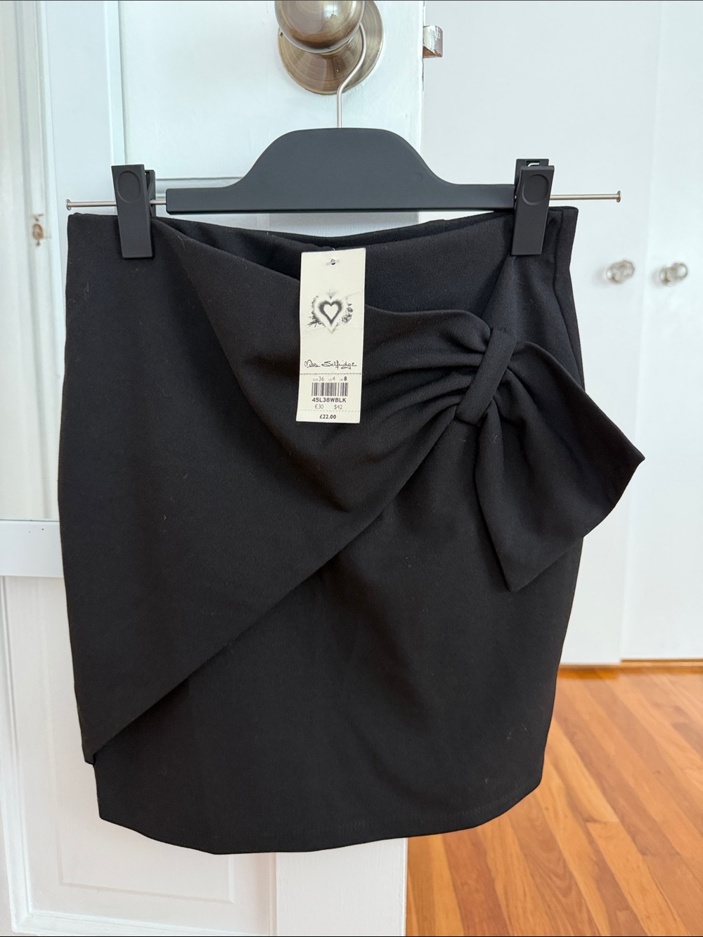 Black Bow-Accent Pencil Skirt - Women